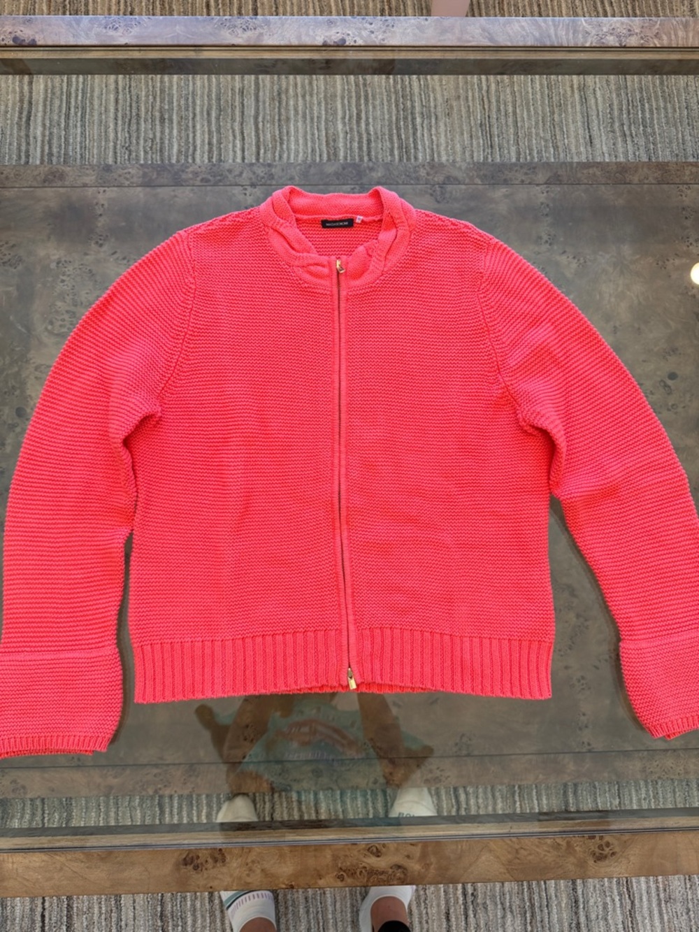Magaschoni Coral Knit Zip Sweater